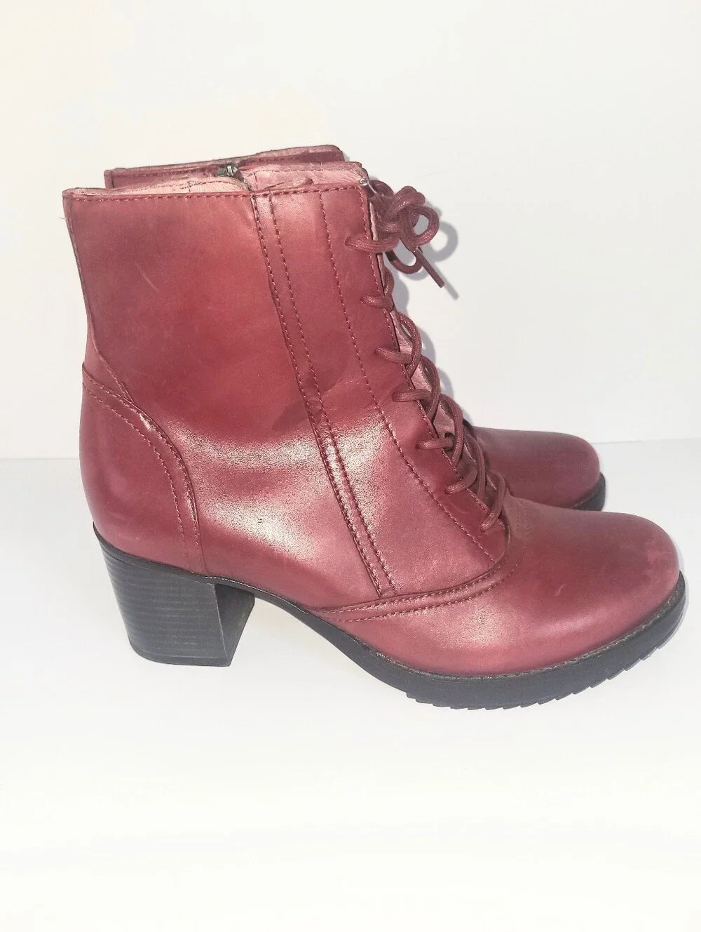 Dansko Ames Red Leather Ankle Boot Casual Combat Boot Size 39 Or 8.5 - 9 US - Picture 11 of 16